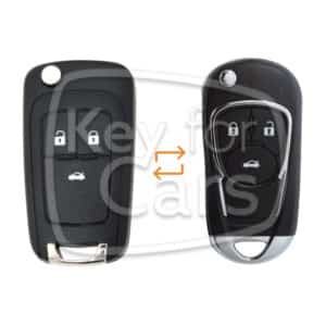 Opel 3 knops conversie behuizing afstandsbediening