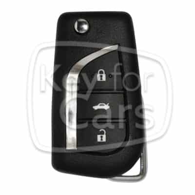Toyota 3 knops Klap Afstandsbediening Behuizing - CR2032 Batterij - VA2